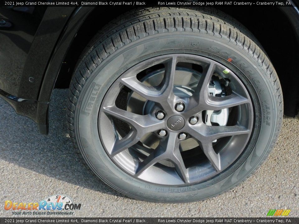 2021 Jeep Grand Cherokee Limited 4x4 Diamond Black Crystal Pearl / Black Photo #10