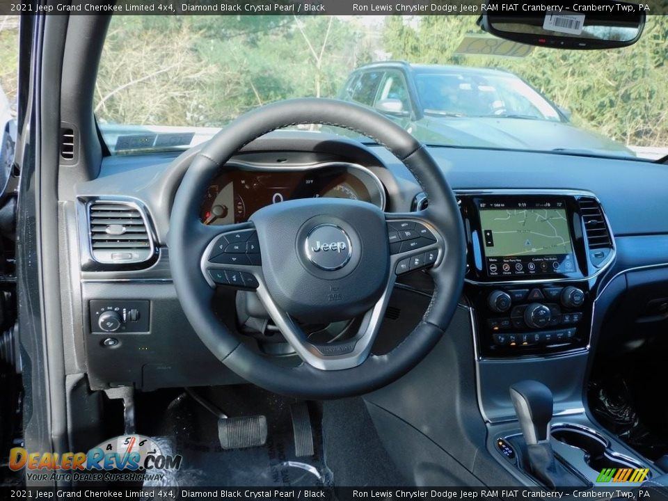 2021 Jeep Grand Cherokee Limited 4x4 Diamond Black Crystal Pearl / Black Photo #13