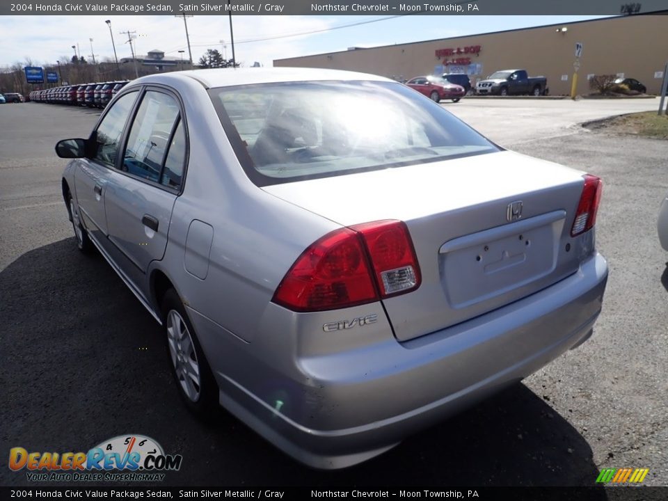 2004 Honda Civic Value Package Sedan Satin Silver Metallic / Gray Photo #2