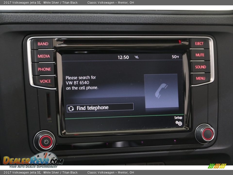 2017 Volkswagen Jetta SE White Silver / Titan Black Photo #10