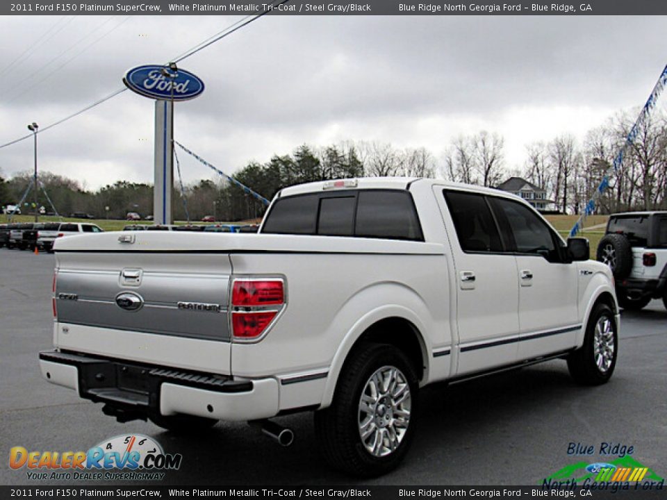 2011 Ford F150 Platinum SuperCrew White Platinum Metallic Tri-Coat / Steel Gray/Black Photo #5