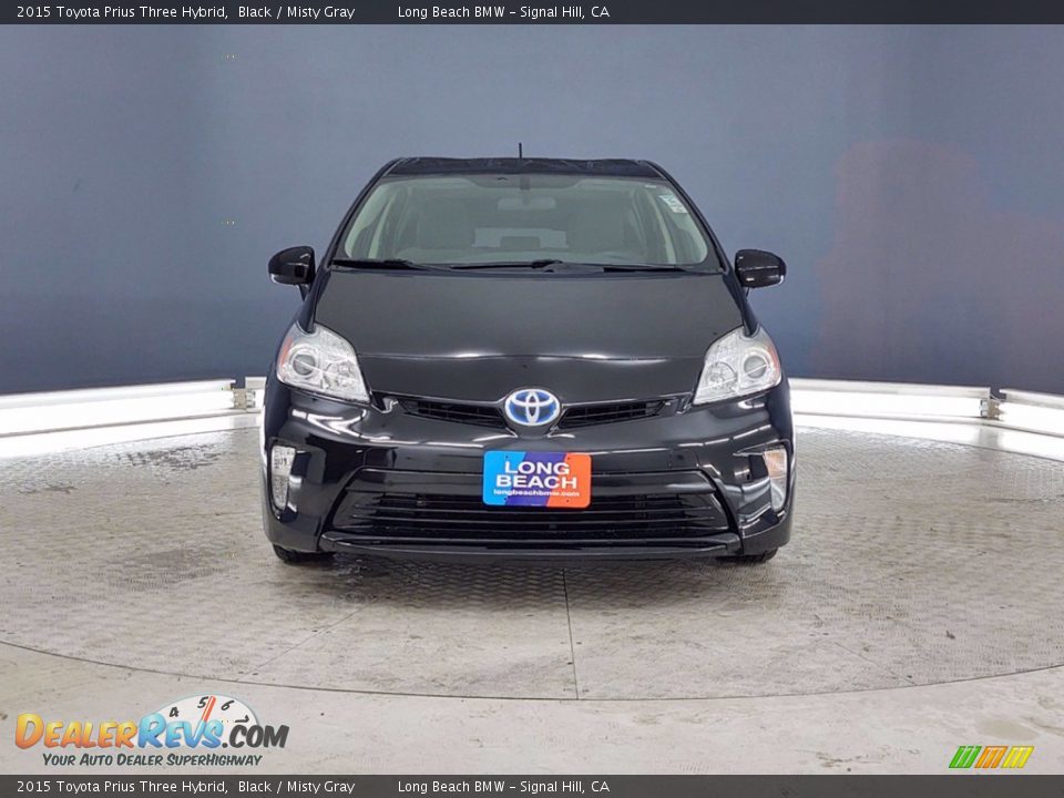 2015 Toyota Prius Three Hybrid Black / Misty Gray Photo #2