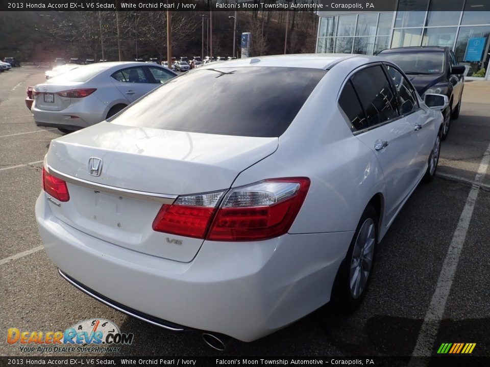 2013 Honda Accord EX-L V6 Sedan White Orchid Pearl / Ivory Photo #4