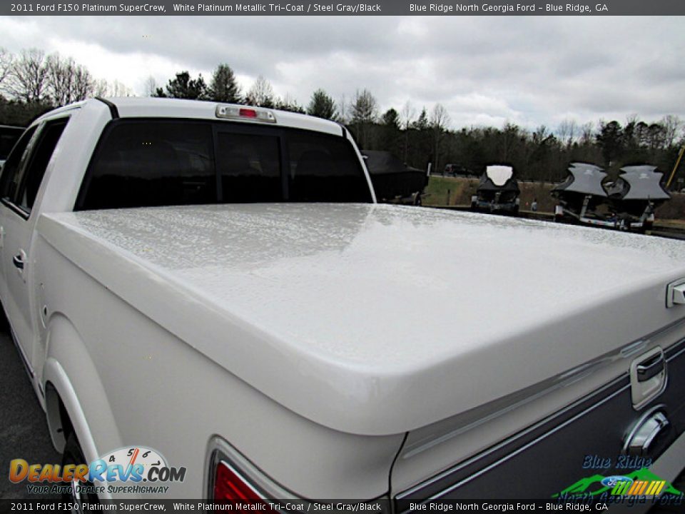 2011 Ford F150 Platinum SuperCrew White Platinum Metallic Tri-Coat / Steel Gray/Black Photo #15