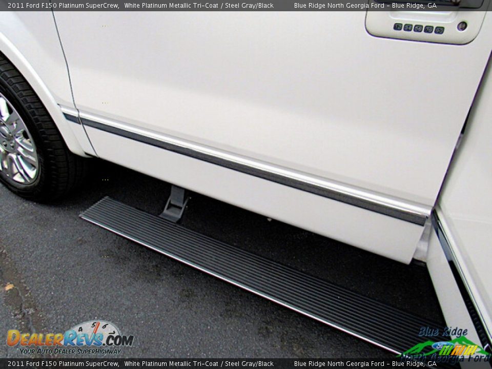 2011 Ford F150 Platinum SuperCrew White Platinum Metallic Tri-Coat / Steel Gray/Black Photo #16