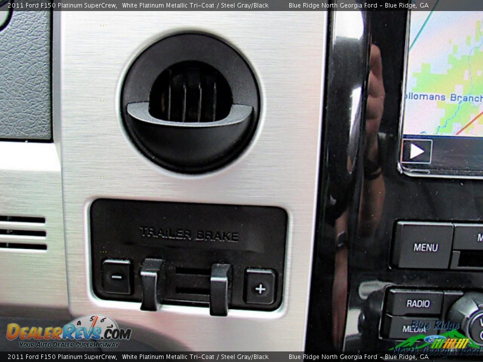2011 Ford F150 Platinum SuperCrew White Platinum Metallic Tri-Coat / Steel Gray/Black Photo #24