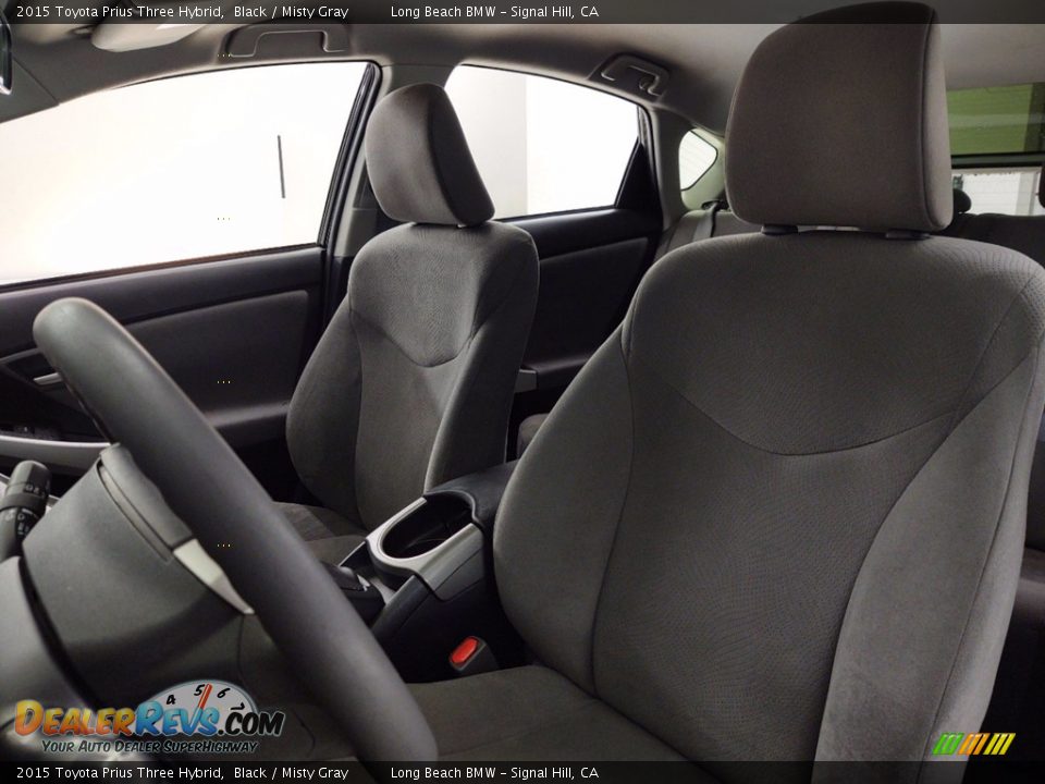 2015 Toyota Prius Three Hybrid Black / Misty Gray Photo #17