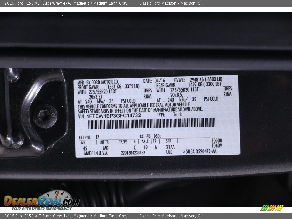 2016 Ford F150 XLT SuperCrew 4x4 Magnetic / Medium Earth Gray Photo #22