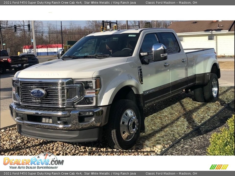 2021 Ford F450 Super Duty King Ranch Crew Cab 4x4 Star White Metallic / King Ranch Java Photo #1