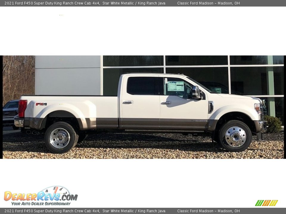 2021 Ford F450 Super Duty King Ranch Crew Cab 4x4 Star White Metallic / King Ranch Java Photo #3