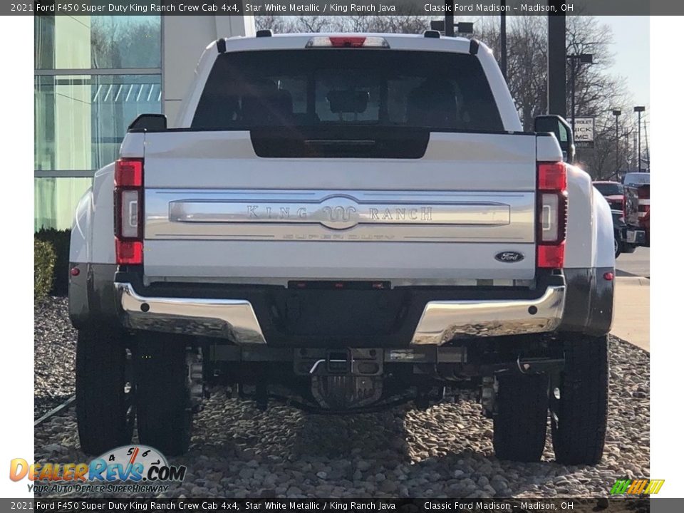 2021 Ford F450 Super Duty King Ranch Crew Cab 4x4 Star White Metallic / King Ranch Java Photo #4