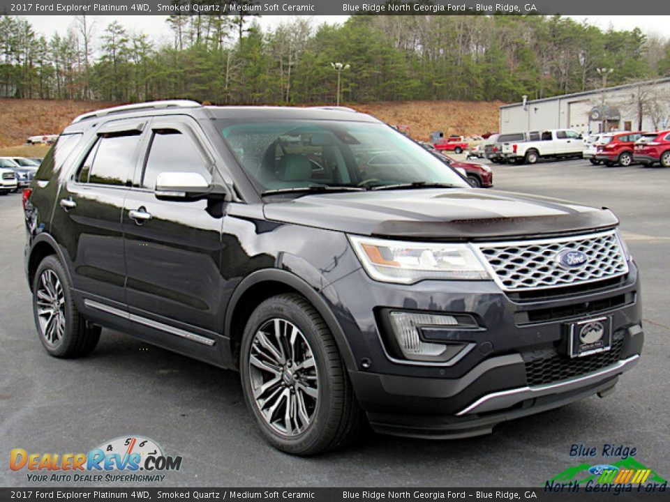 2017 Ford Explorer Platinum 4WD Smoked Quartz / Medium Soft Ceramic Photo #7