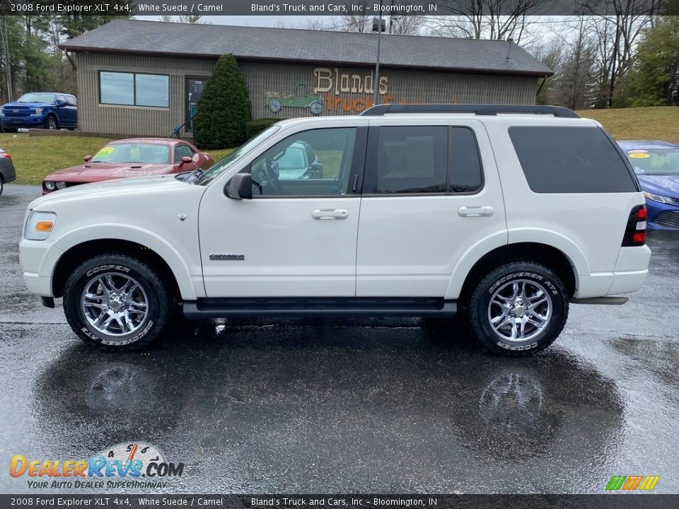 2008 Ford Explorer XLT 4x4 White Suede / Camel Photo #1