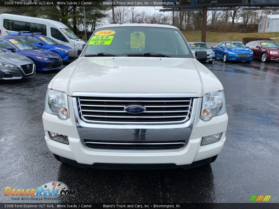 2008 Ford Explorer XLT 4x4 White Suede / Camel Photo #3