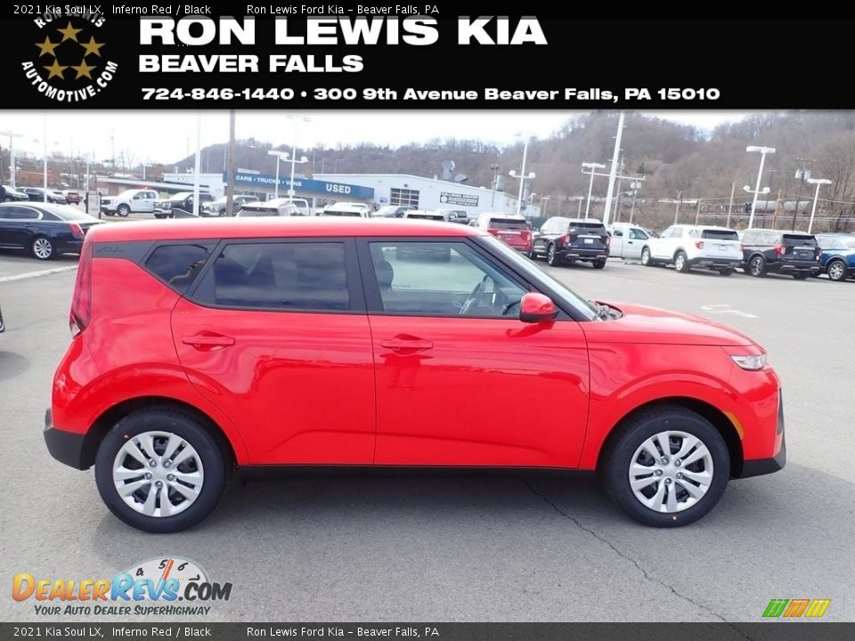 2021 Kia Soul LX Inferno Red / Black Photo #1