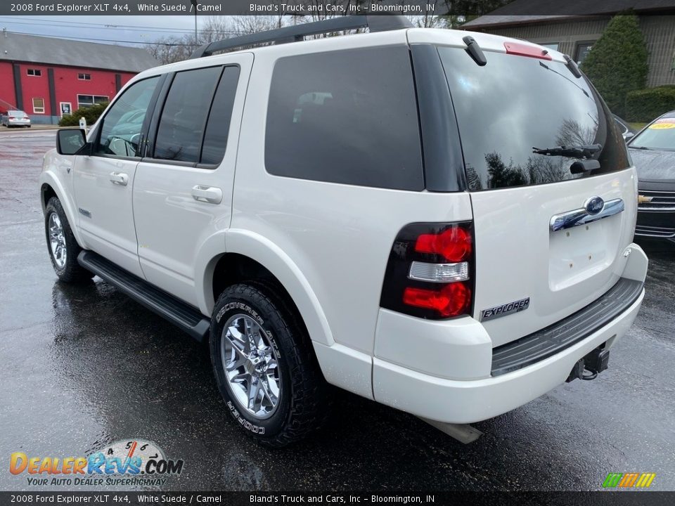 2008 Ford Explorer XLT 4x4 White Suede / Camel Photo #8