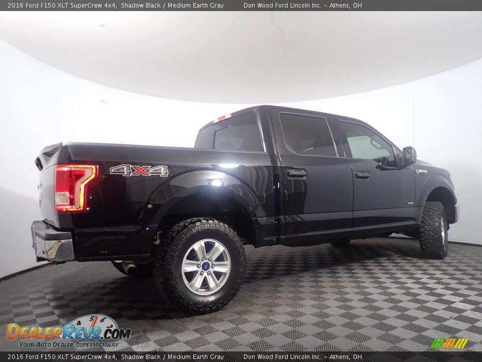 2016 Ford F150 XLT SuperCrew 4x4 Shadow Black / Medium Earth Gray Photo #14