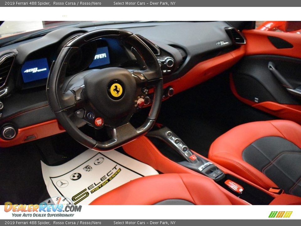 Rosso/Nero Interior - 2019 Ferrari 488 Spider Photo #17