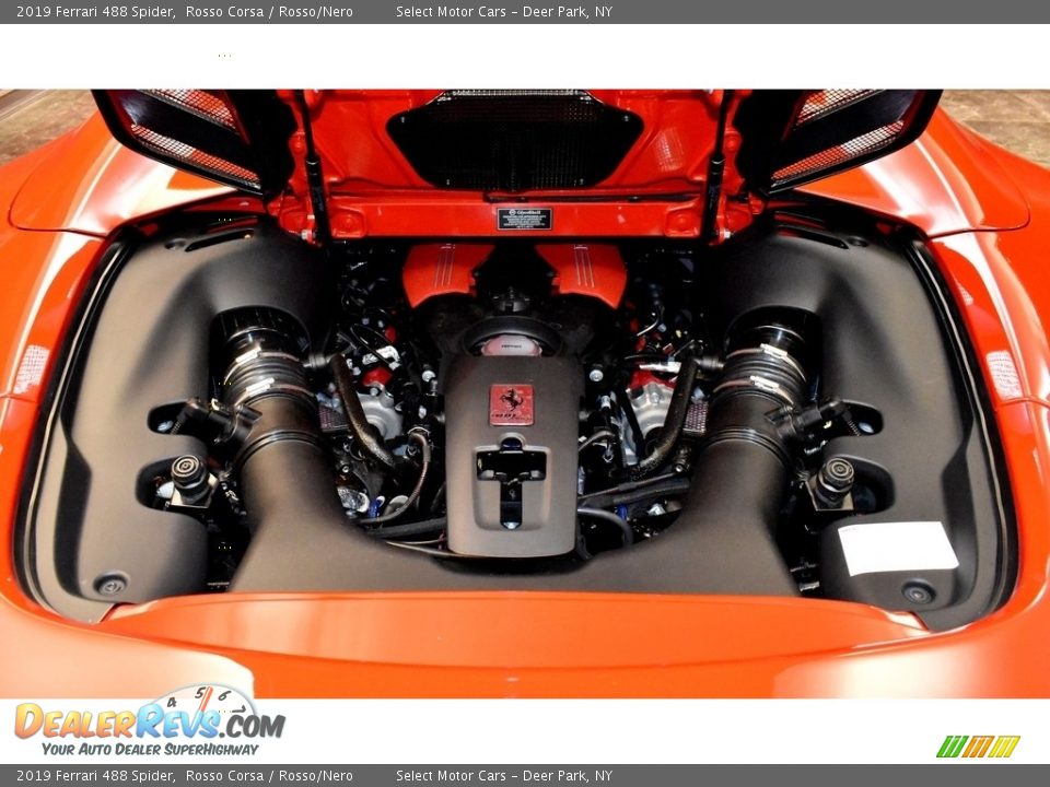 2019 Ferrari 488 Spider 3.9 Liter Twin-Turbocharged DOHC 32-Valve VVT V8 Engine Photo #32