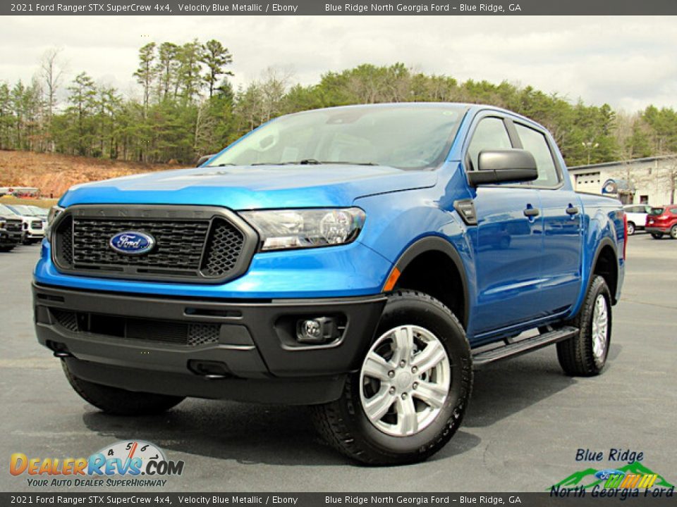 2021 Ford Ranger STX SuperCrew 4x4 Velocity Blue Metallic / Ebony Photo #1