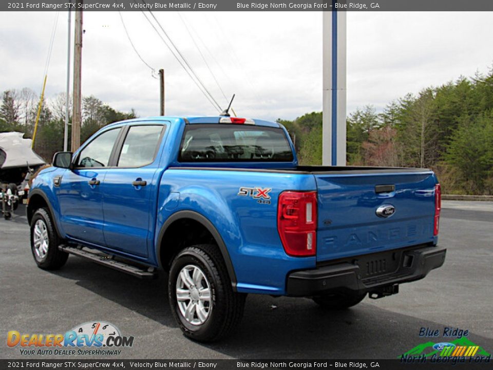 2021 Ford Ranger STX SuperCrew 4x4 Velocity Blue Metallic / Ebony Photo #3