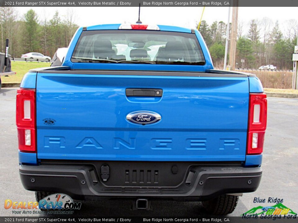 2021 Ford Ranger STX SuperCrew 4x4 Velocity Blue Metallic / Ebony Photo #4