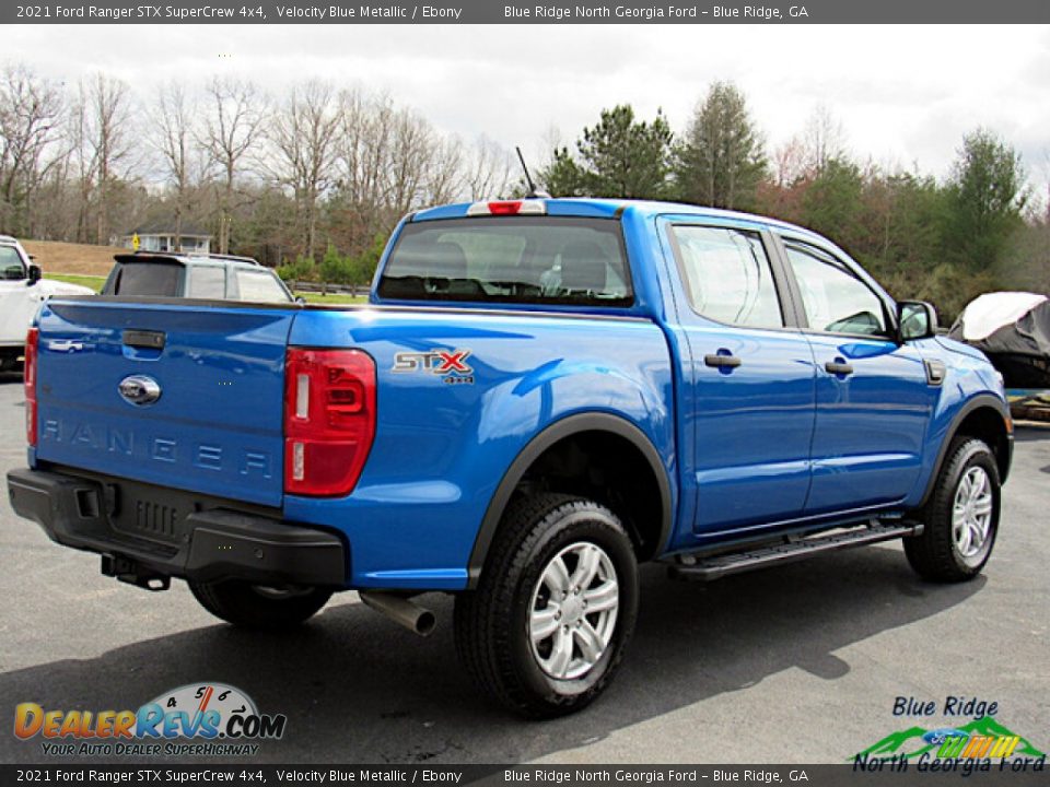 2021 Ford Ranger STX SuperCrew 4x4 Velocity Blue Metallic / Ebony Photo #5