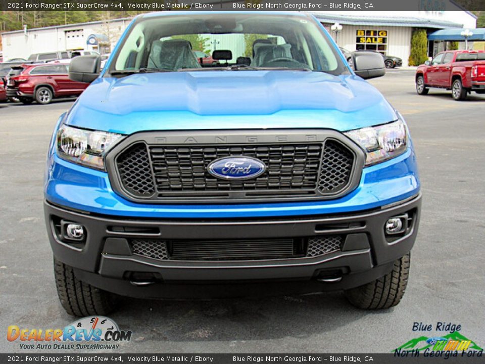 2021 Ford Ranger STX SuperCrew 4x4 Velocity Blue Metallic / Ebony Photo #8