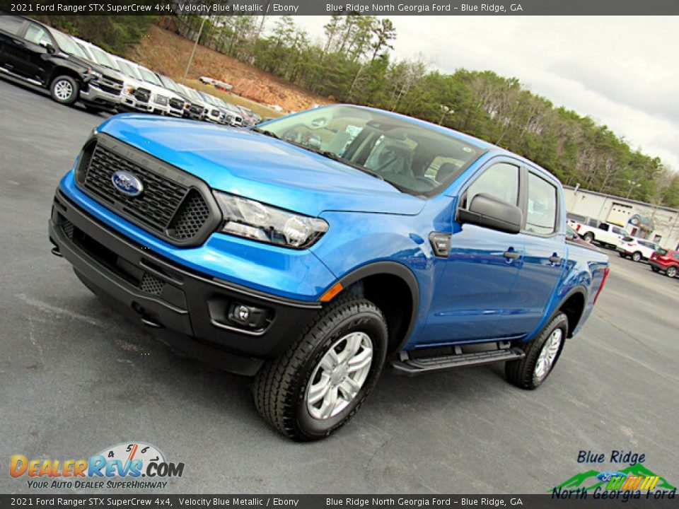 2021 Ford Ranger STX SuperCrew 4x4 Velocity Blue Metallic / Ebony Photo #24