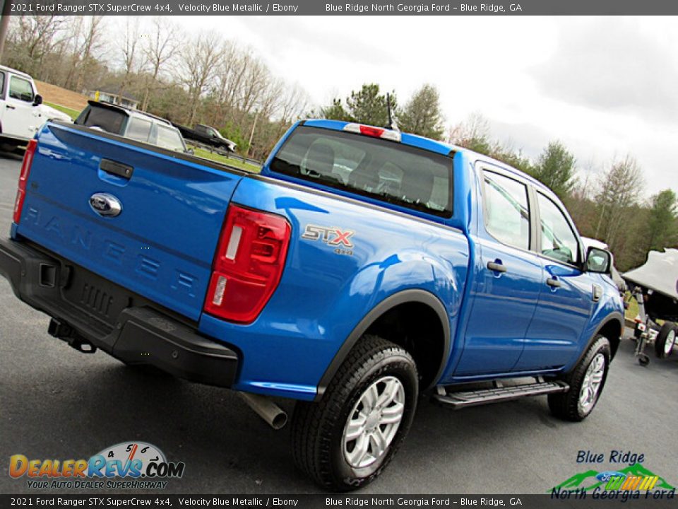 2021 Ford Ranger STX SuperCrew 4x4 Velocity Blue Metallic / Ebony Photo #26