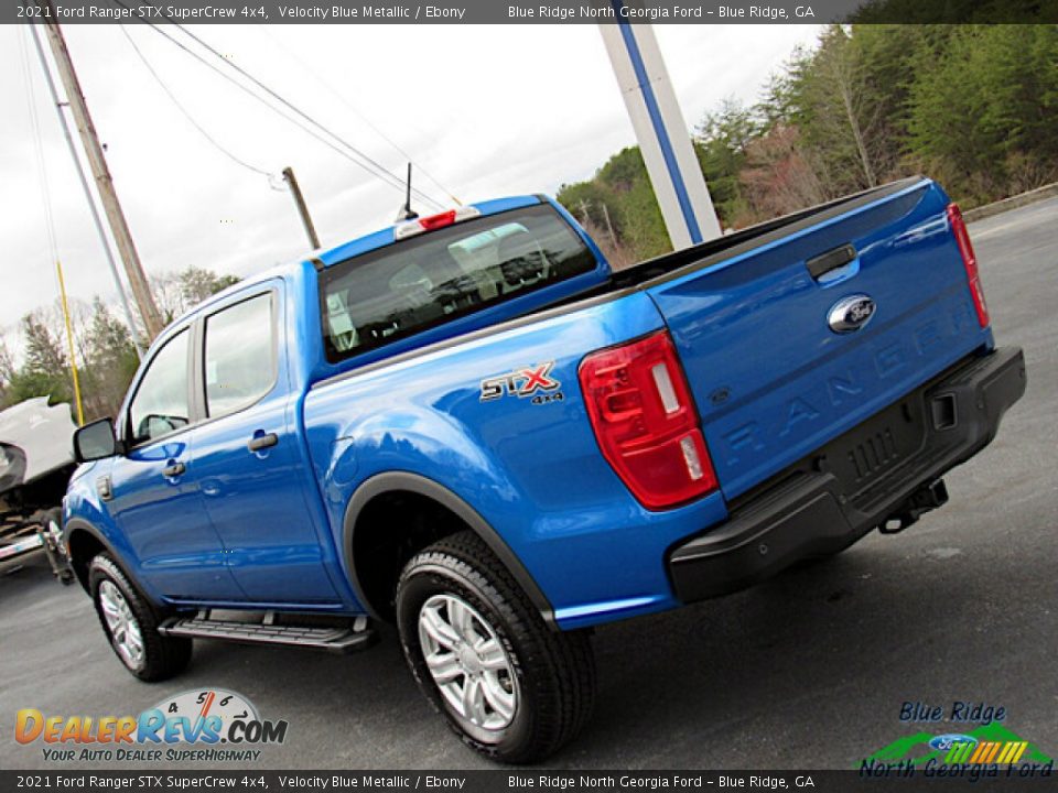 2021 Ford Ranger STX SuperCrew 4x4 Velocity Blue Metallic / Ebony Photo #27