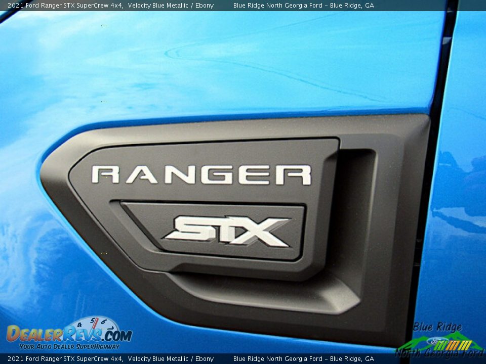 2021 Ford Ranger STX SuperCrew 4x4 Velocity Blue Metallic / Ebony Photo #28
