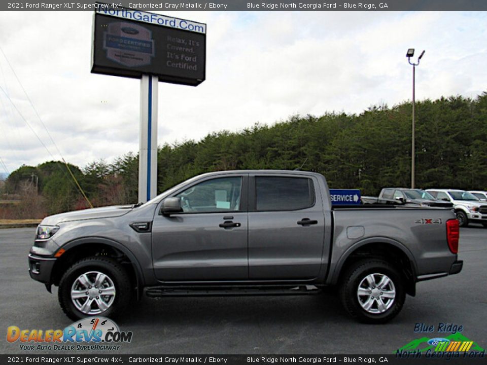 2021 Ford Ranger XLT SuperCrew 4x4 Carbonized Gray Metallic / Ebony Photo #2