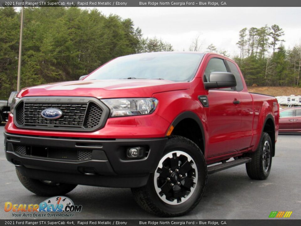 2021 Ford Ranger STX SuperCab 4x4 Rapid Red Metallic / Ebony Photo #1