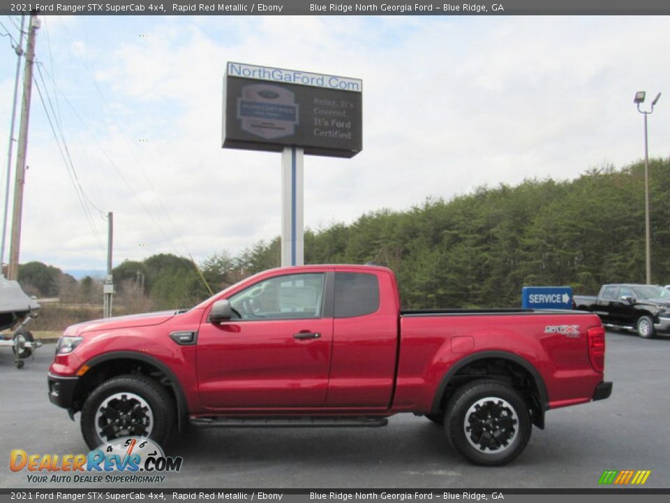 2021 Ford Ranger STX SuperCab 4x4 Rapid Red Metallic / Ebony Photo #2