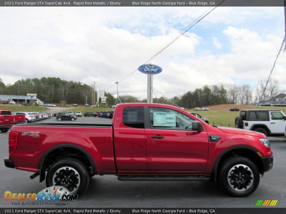 2021 Ford Ranger STX SuperCab 4x4 Rapid Red Metallic / Ebony Photo #6