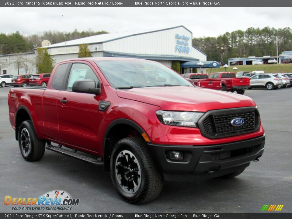 2021 Ford Ranger STX SuperCab 4x4 Rapid Red Metallic / Ebony Photo #7