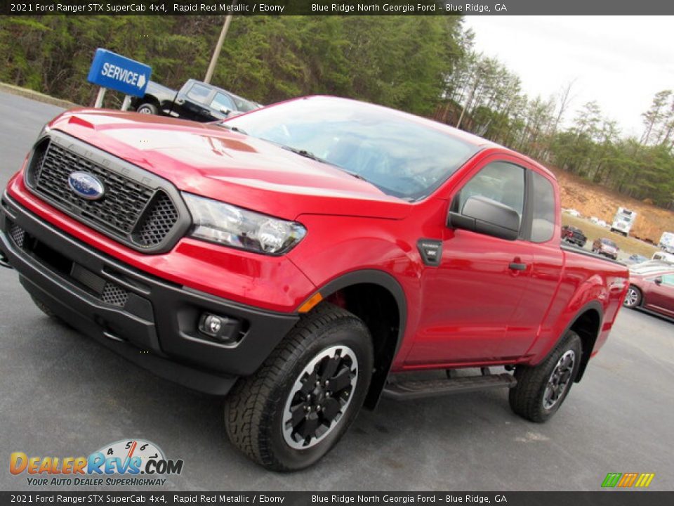 2021 Ford Ranger STX SuperCab 4x4 Rapid Red Metallic / Ebony Photo #24