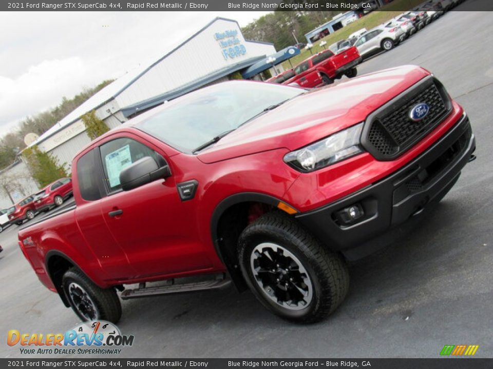 2021 Ford Ranger STX SuperCab 4x4 Rapid Red Metallic / Ebony Photo #25