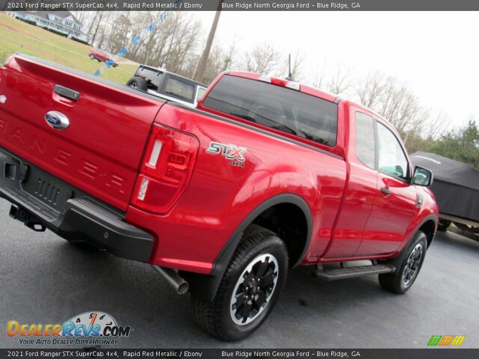 2021 Ford Ranger STX SuperCab 4x4 Rapid Red Metallic / Ebony Photo #26