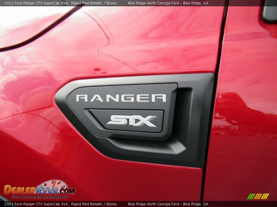 2021 Ford Ranger STX SuperCab 4x4 Rapid Red Metallic / Ebony Photo #28