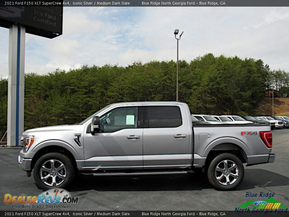 2021 Ford F150 XLT SuperCrew 4x4 Iconic Silver / Medium Dark Slate Photo #2