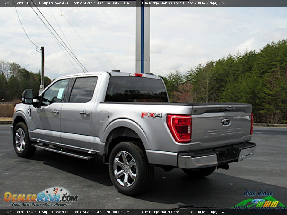 2021 Ford F150 XLT SuperCrew 4x4 Iconic Silver / Medium Dark Slate Photo #3