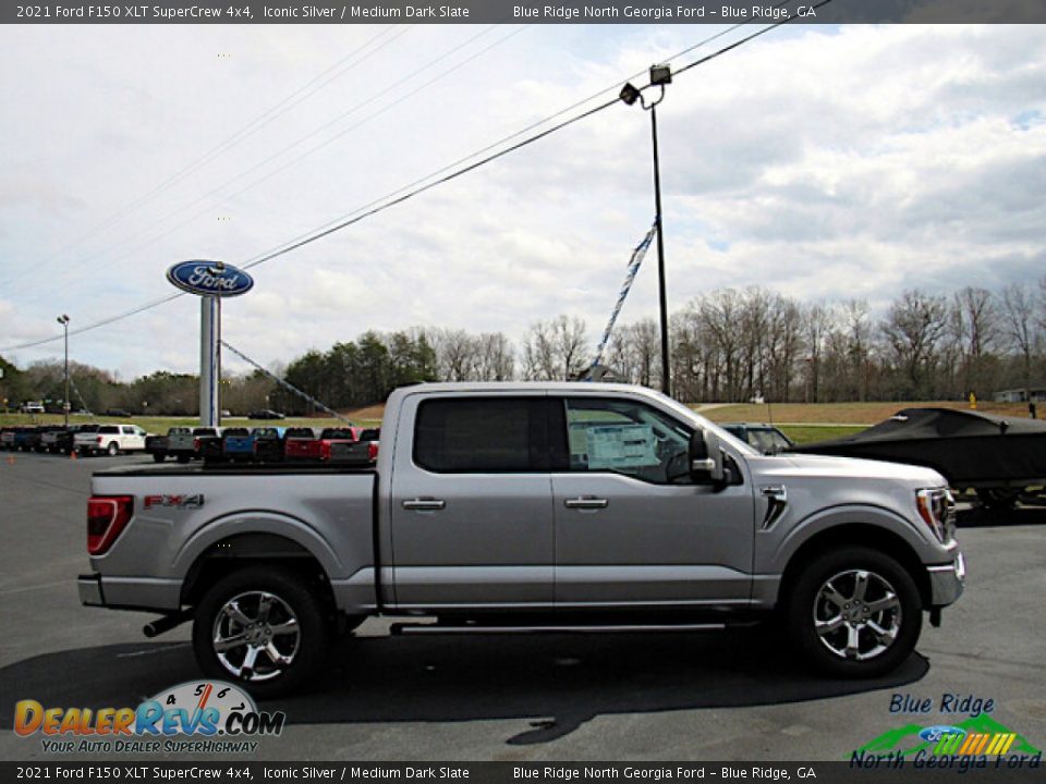 2021 Ford F150 XLT SuperCrew 4x4 Iconic Silver / Medium Dark Slate Photo #6