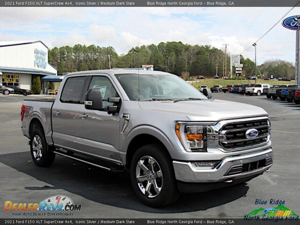 2021 Ford F150 XLT SuperCrew 4x4 Iconic Silver / Medium Dark Slate Photo #7