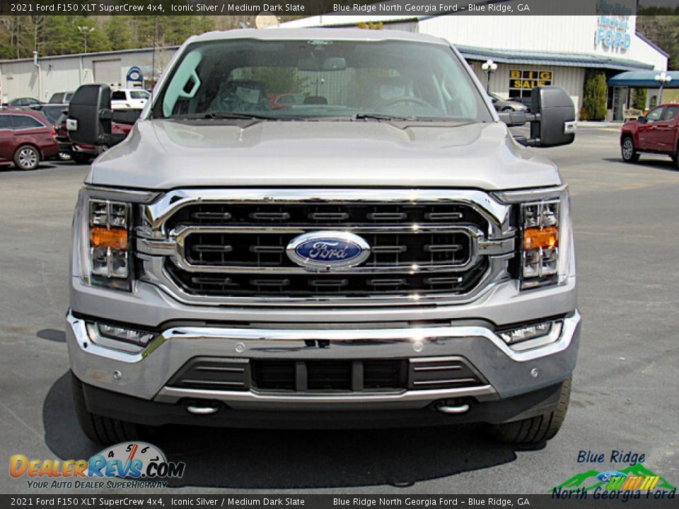 2021 Ford F150 XLT SuperCrew 4x4 Iconic Silver / Medium Dark Slate Photo #8