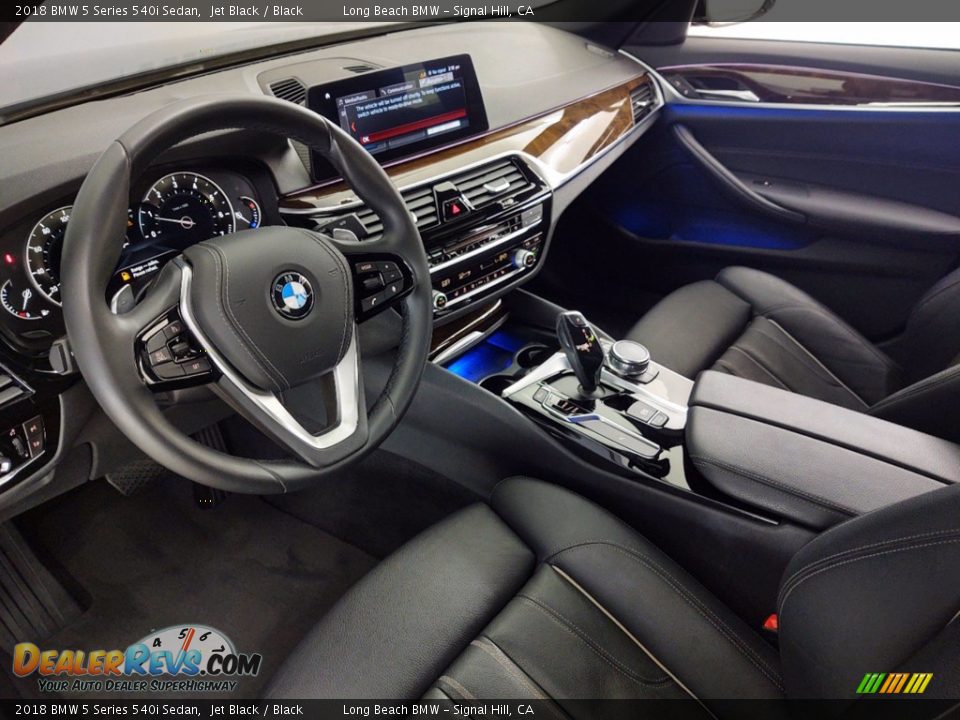 2018 BMW 5 Series 540i Sedan Jet Black / Black Photo #16