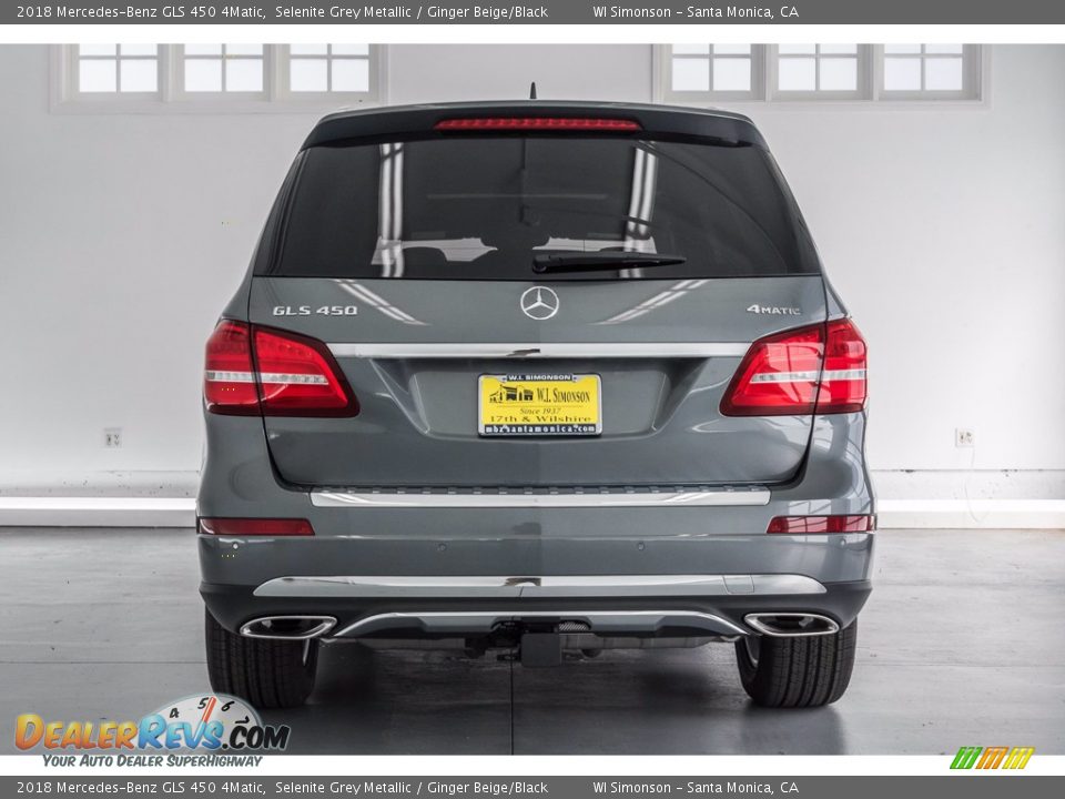 2018 Mercedes-Benz GLS 450 4Matic Selenite Grey Metallic / Ginger Beige/Black Photo #4