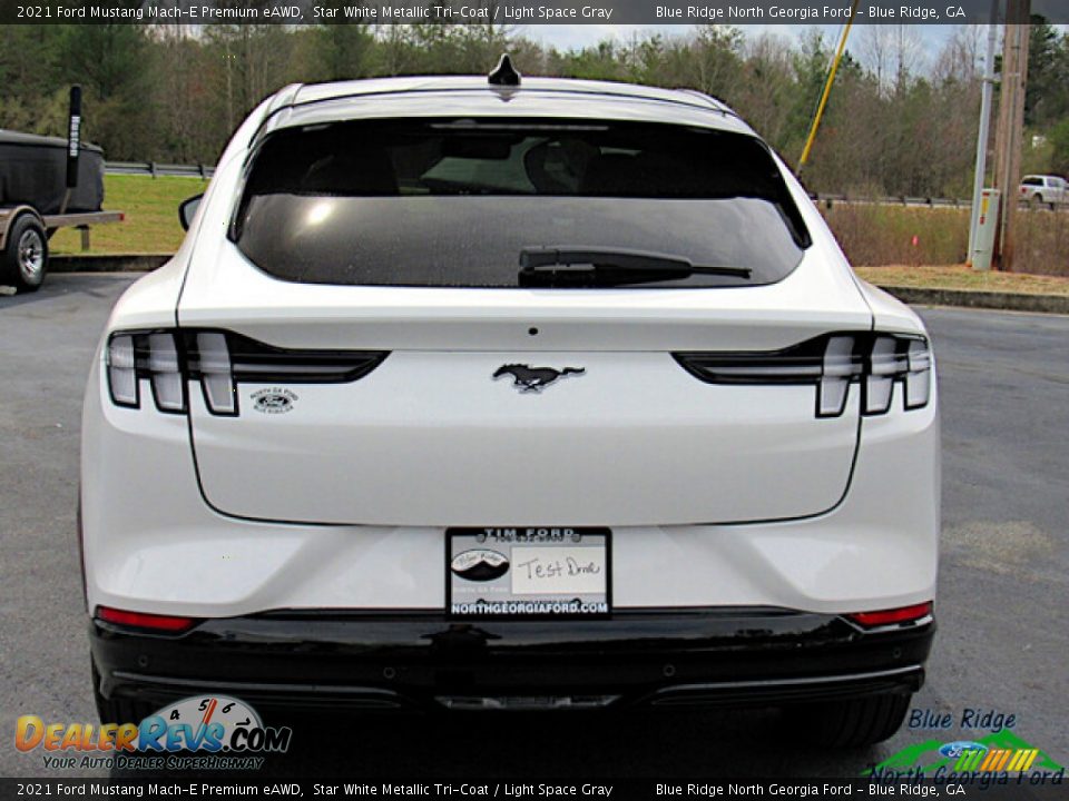 2021 Ford Mustang Mach-E Premium eAWD Star White Metallic Tri-Coat / Light Space Gray Photo #4
