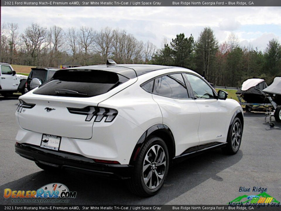 2021 Ford Mustang Mach-E Premium eAWD Star White Metallic Tri-Coat / Light Space Gray Photo #5